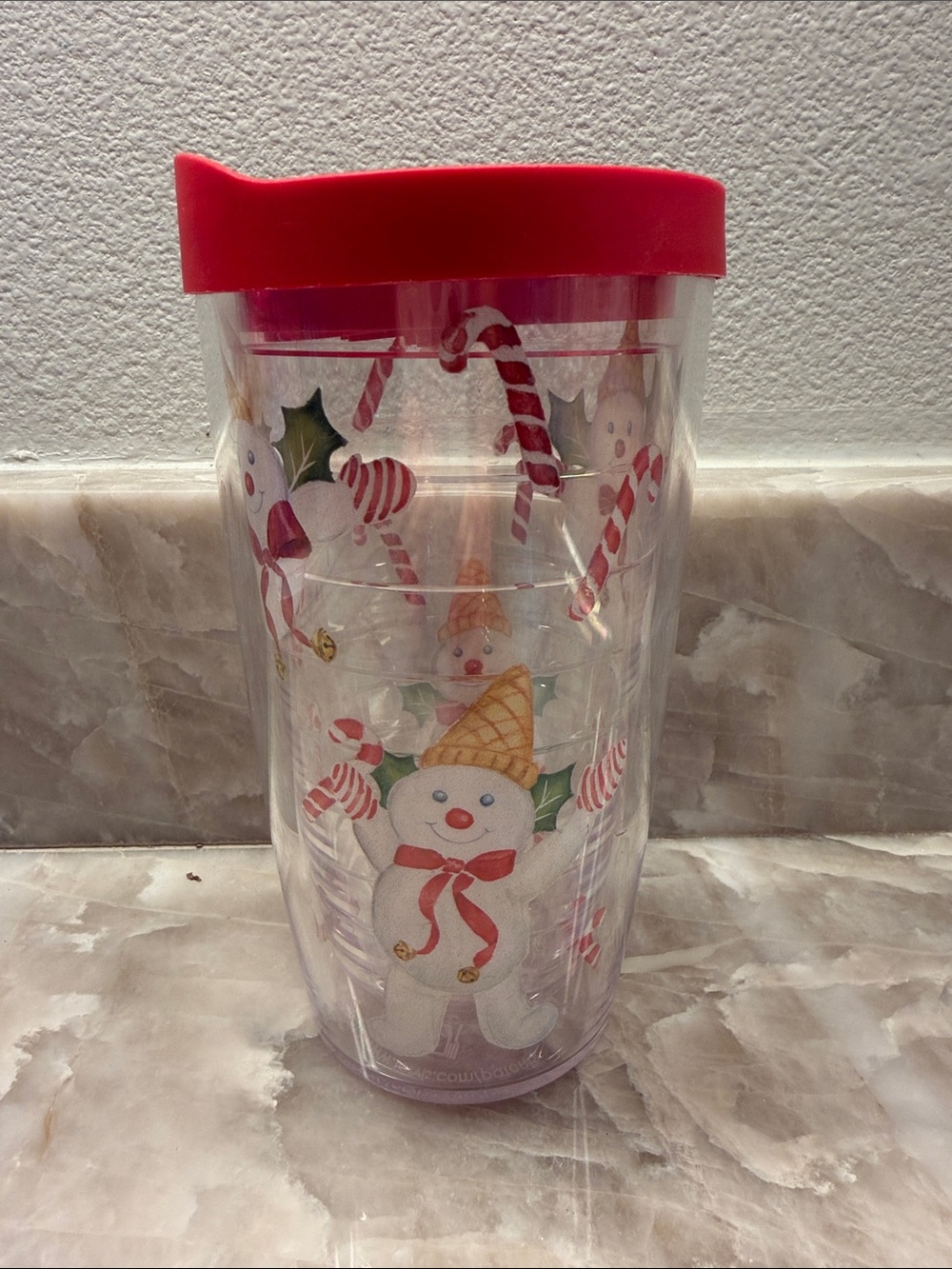 Holiday Mr. Bingle Double-Wall Tervis Tumbler with Red Lid small size